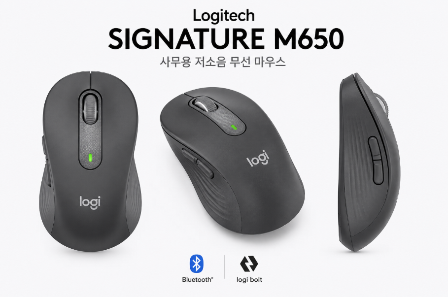 Logitech Signature M650 리뷰｜사무용 저소음 무선 마우스로 추천할 만할까?