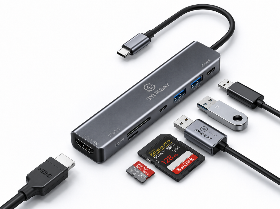 싱크베이 7포트 4K HDMI PD USB-C 허브 추천