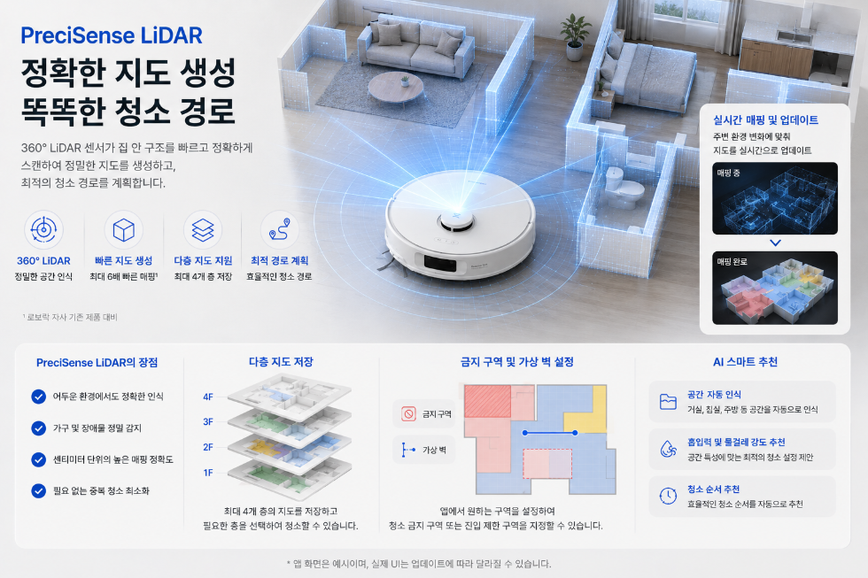 로보락 Qrevo EdgeC PreciSense LiDAR 지도