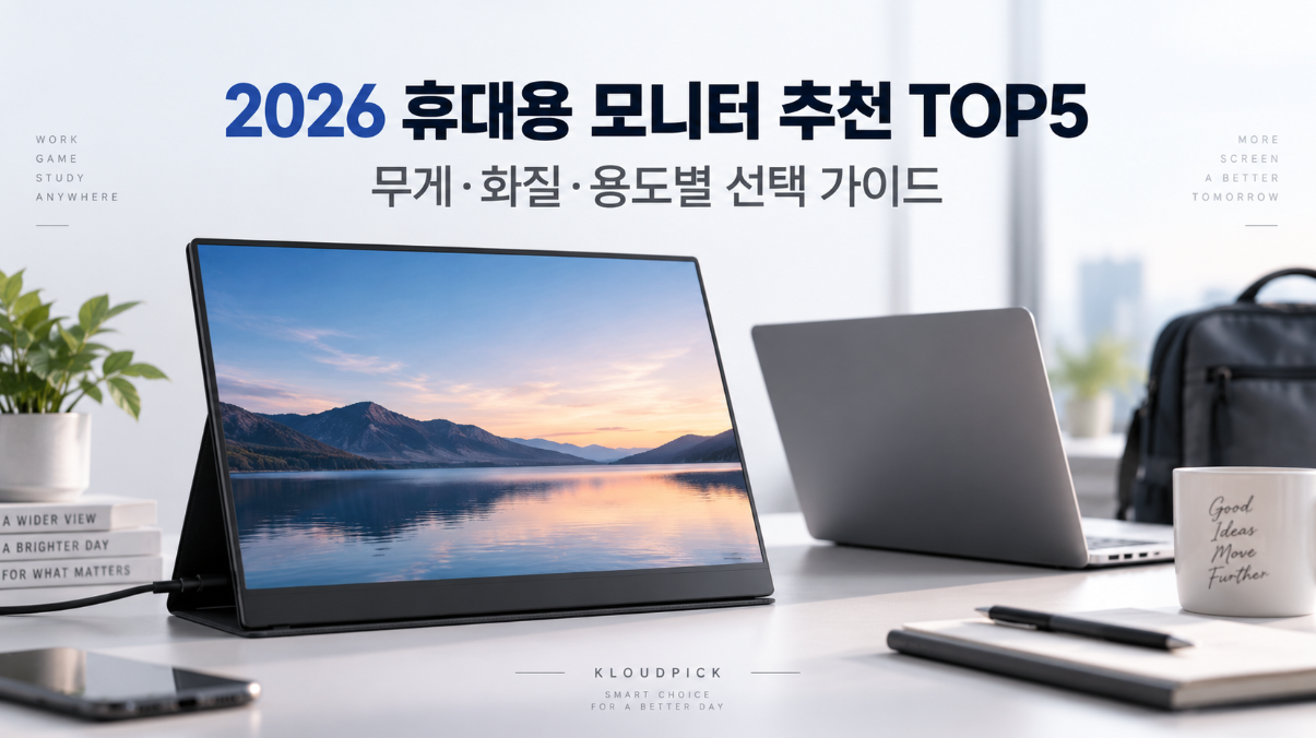 휴대용 모니터 추천 TOP5｜무게·화질·사용 목적별 선택 기준