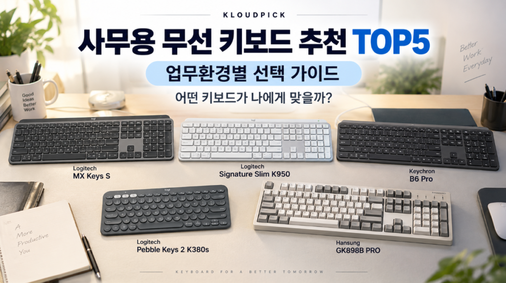사무용 무선 키보드 추천 TOP5 업무환경별 선택 가이드