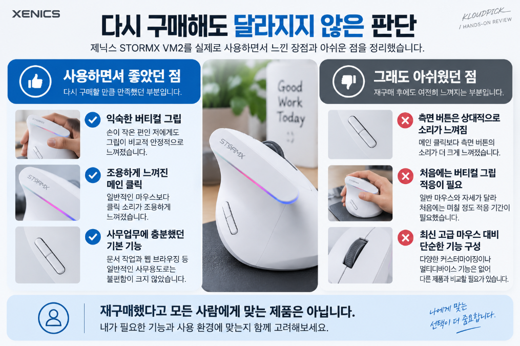 STORMX VM2 실사용 장점과 아쉬운 점