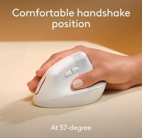 Logitech Lift 57도 버티컬 마우스 디자인