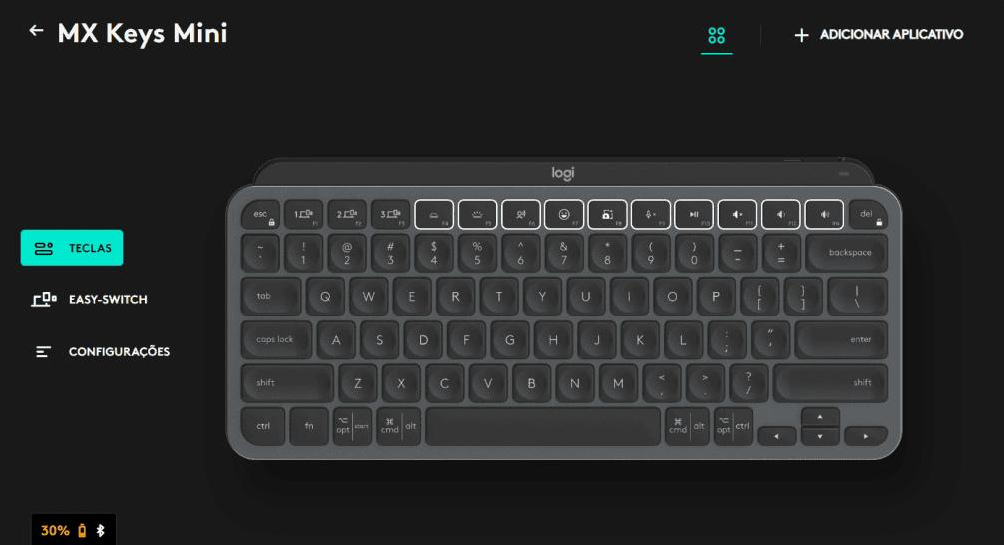 MX Keys Mini Logi Options Plus 설정