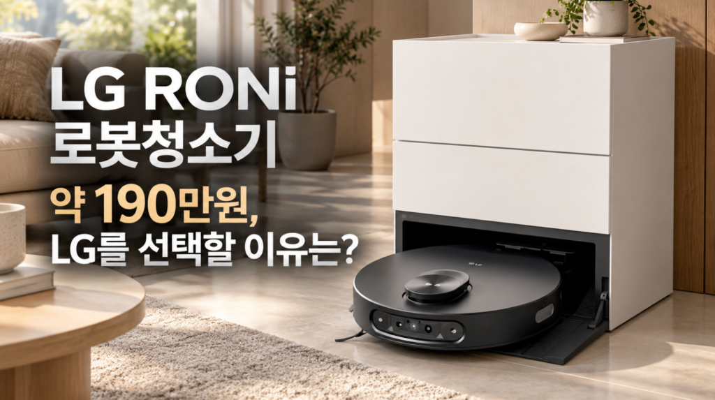 LG RONi 로봇청소기 N95THO 약 190만원 구매가치 분석