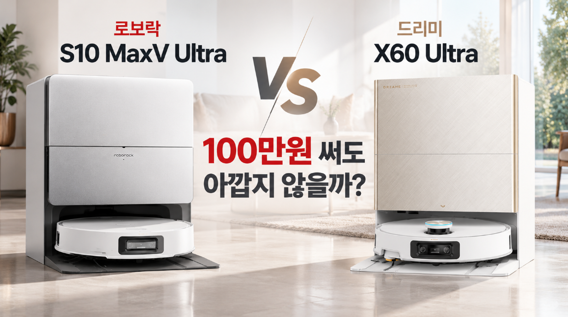 로보락 S10 MaxV Ultra vs 드리미 X60 Ultra｜100만원 써도 아깝지 않을까?