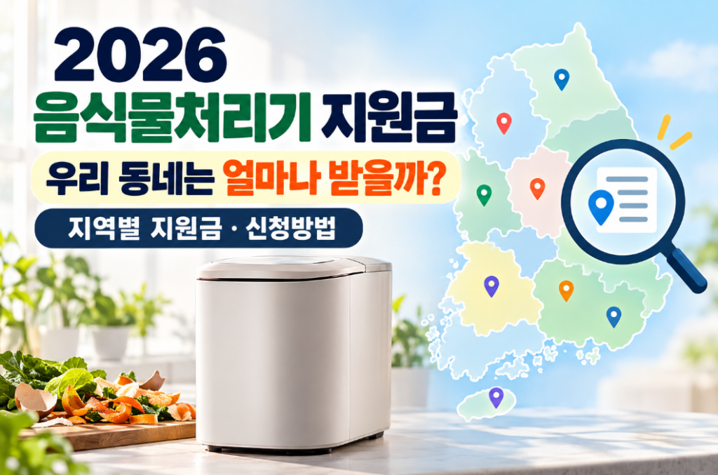 2026 음식물처리기 정부지원금 지역별 조회 가이드